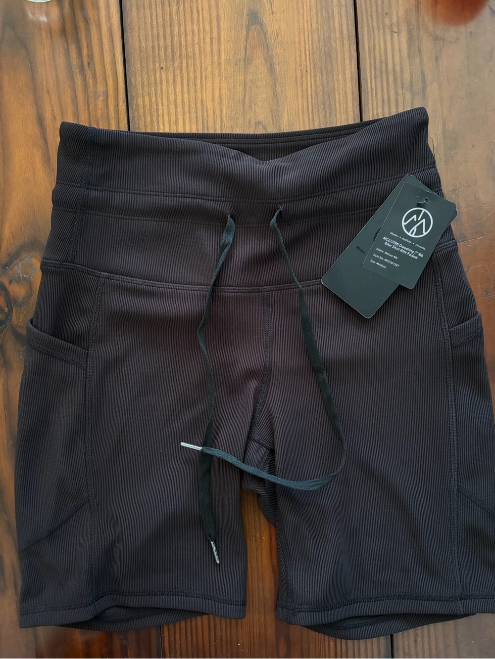 Bandit dupe Black Active Bike Short length short with Drawstring